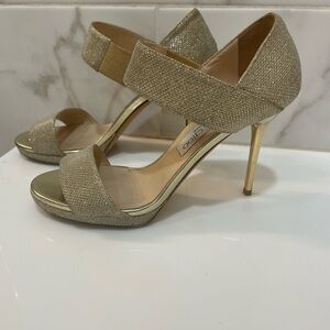 Jimmy Choo Glittering Gold Heels